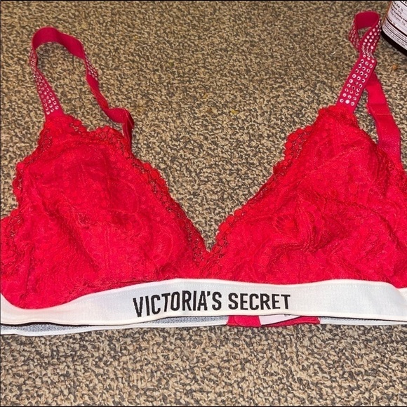 VICTORIA secret rhinestone bralette & Garter skirt - Picture 4 of 6